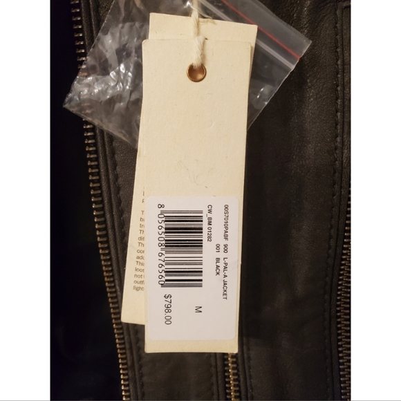 DIESEL Grey Leather Jacket - Brand New w/Tags - Picture 14 of 14